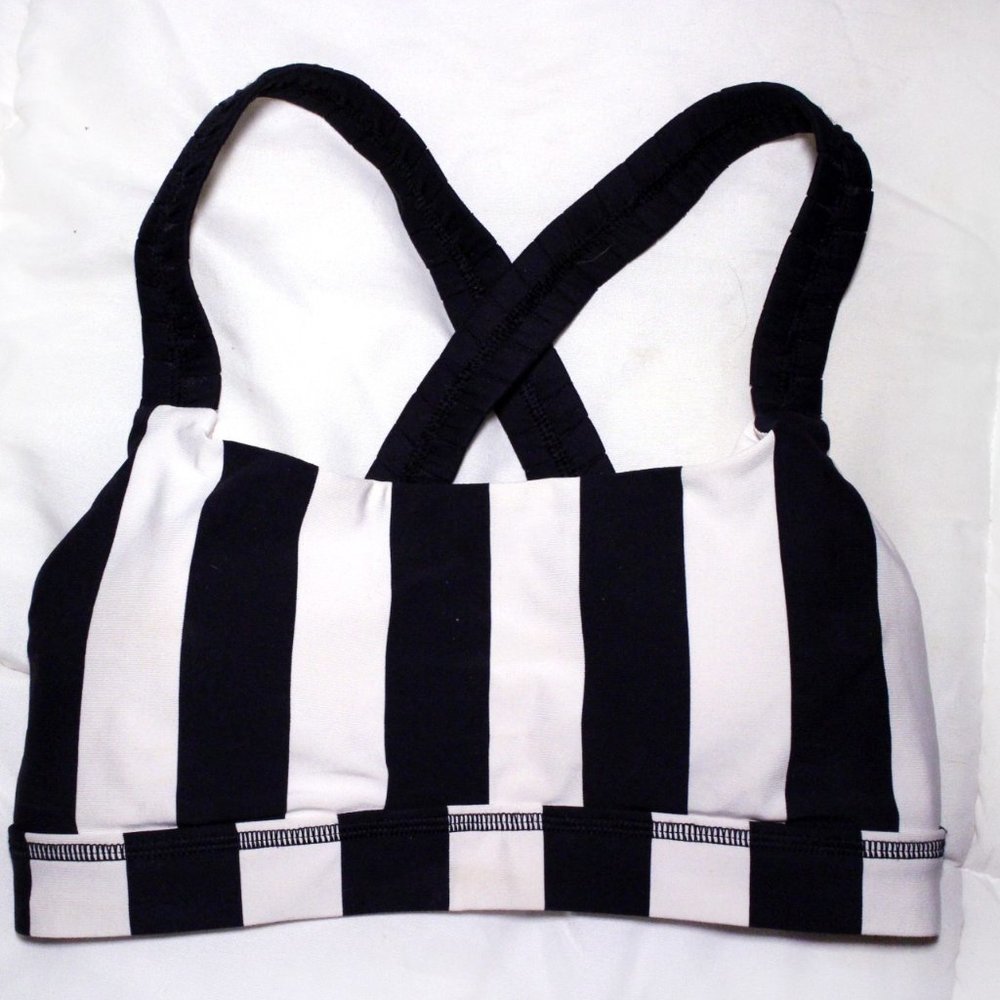 Lululemon Striped Inner Heart Sports Bra